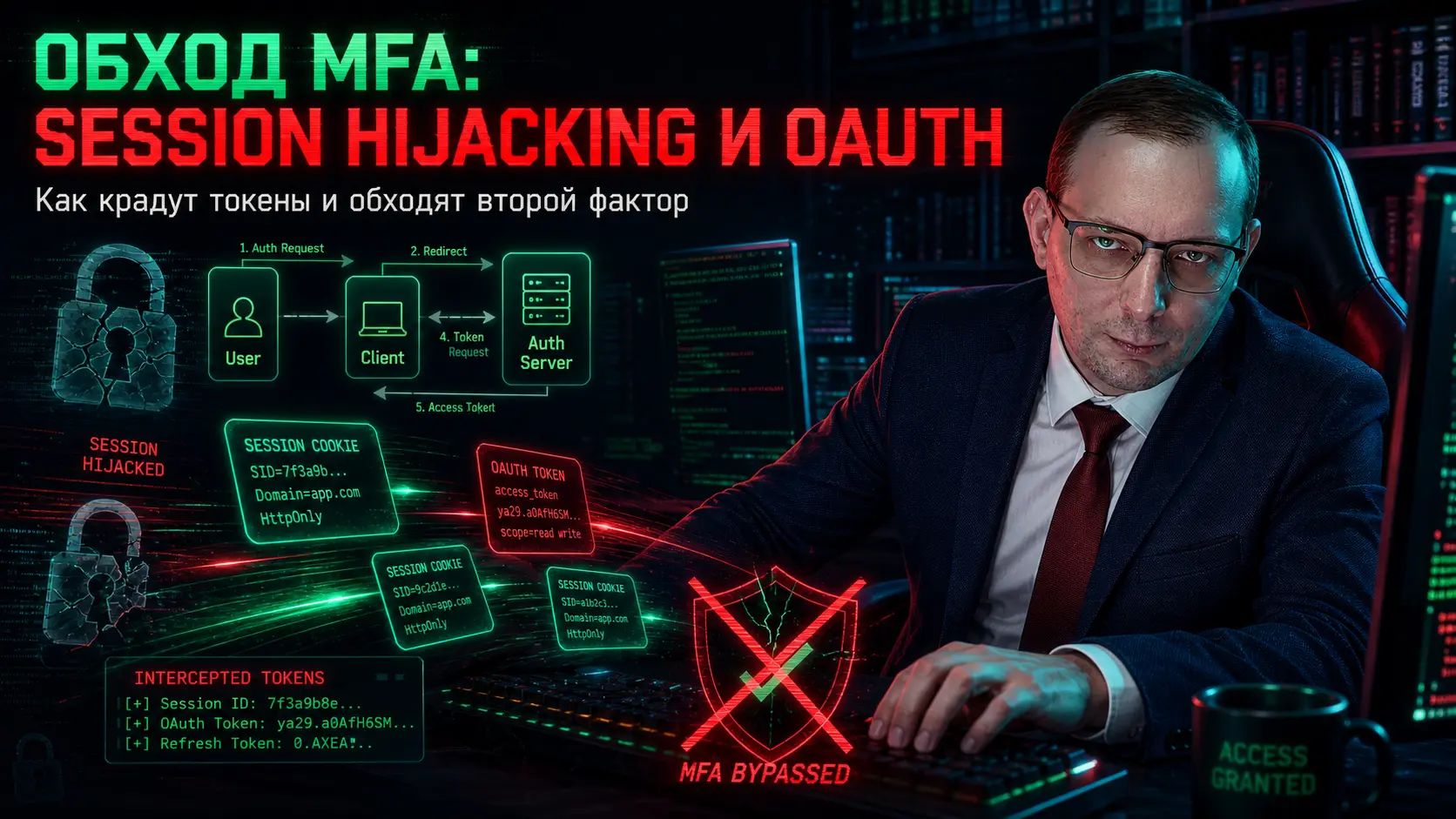 Обход MFA через session hijacking и OAuth-флоу: разбор без соплей