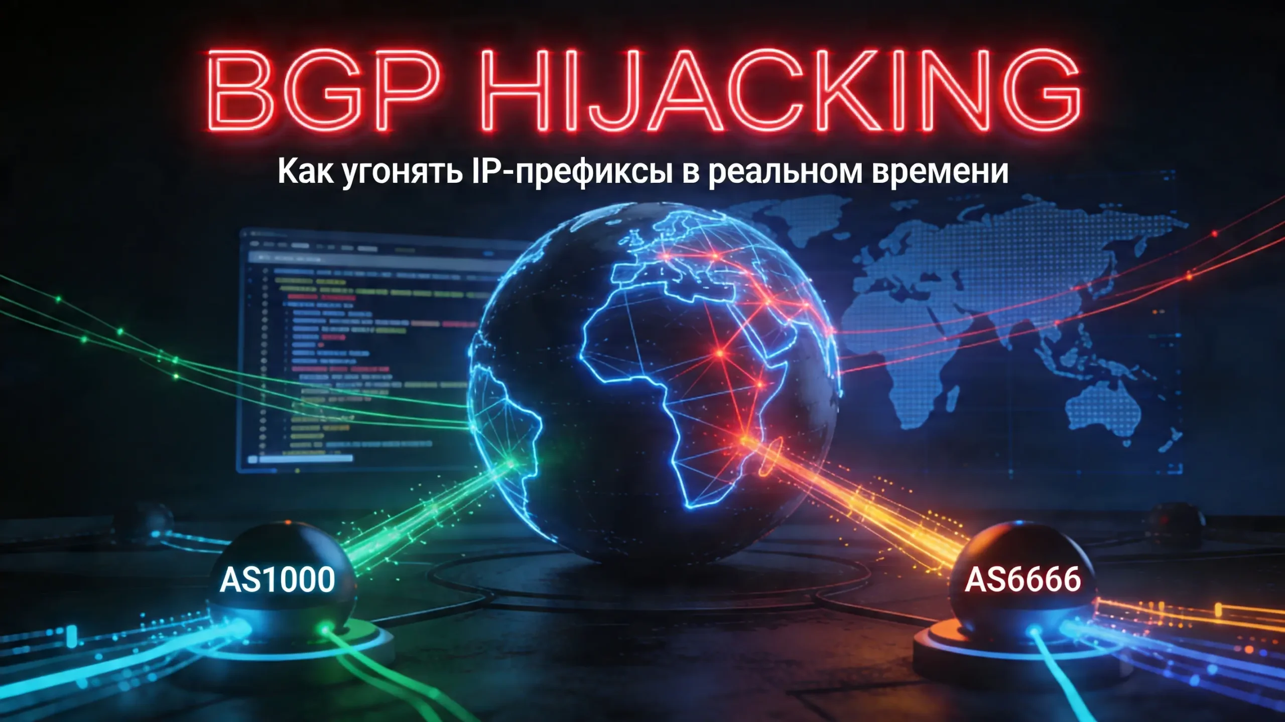 BGP Hijacking в реальном времени: как угонять IP-префиксы